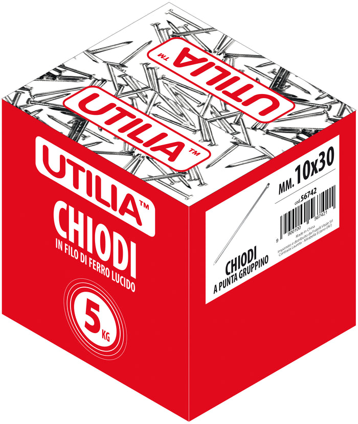 Utilia CHIODO A PUNTA GRUPPINO mis. 12x40 mm. 5.00 kg