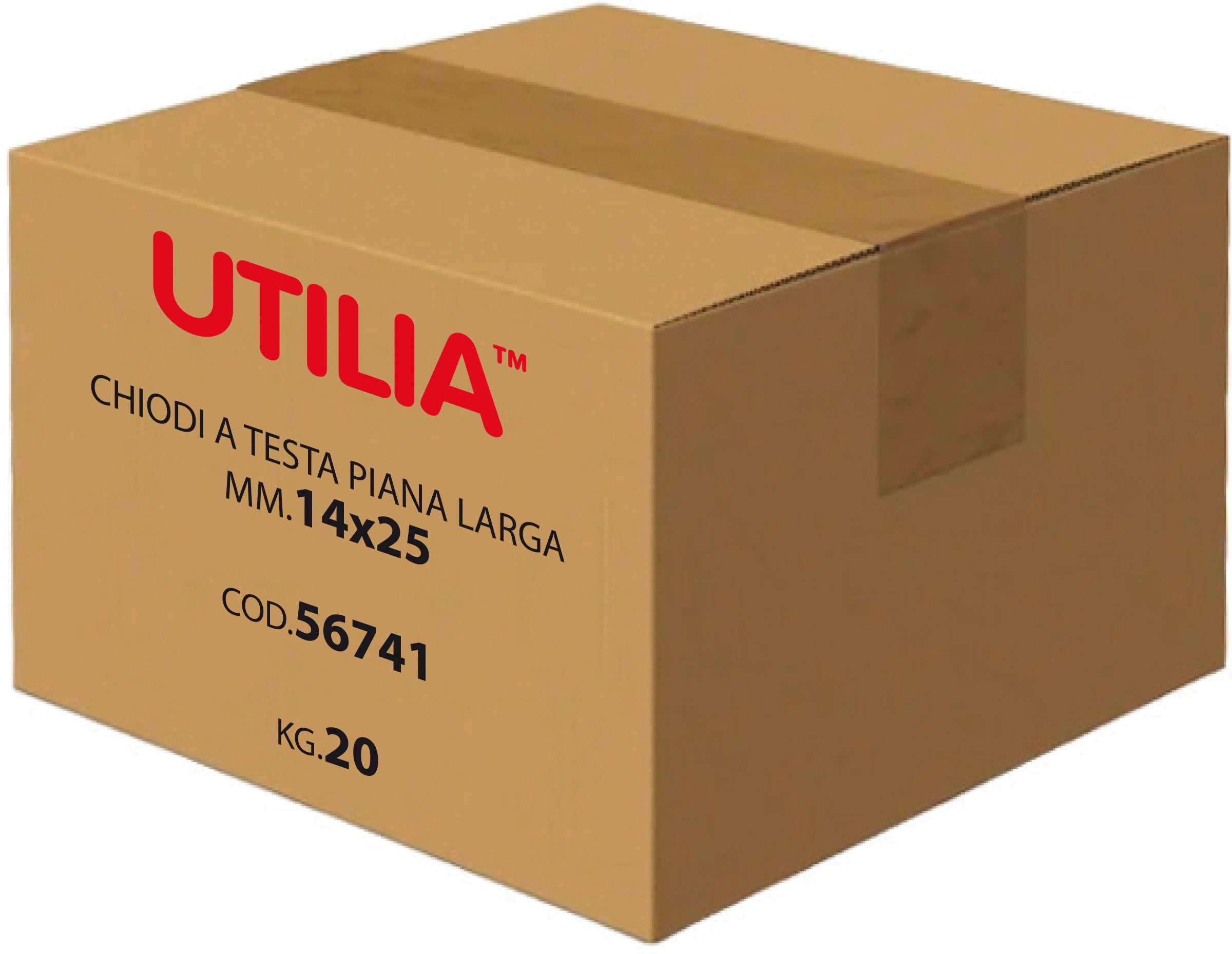 Utilia CHIODO A TESTA PIANA LARGA mis. 14x20 mm. 5.00 kg