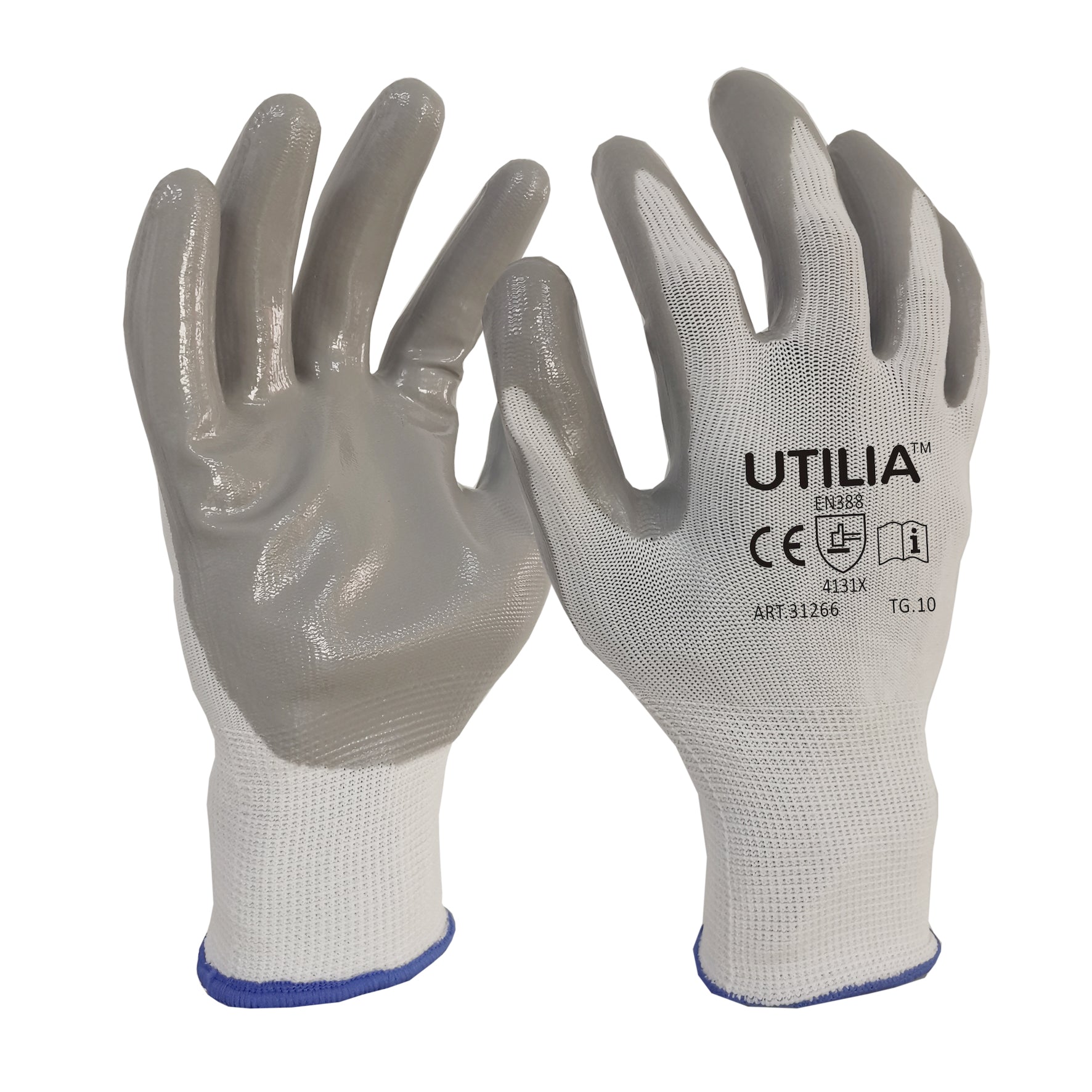Utilia GUANTI IN NITRILE/NYLON Col. Grigio tg.11 12.00 paia