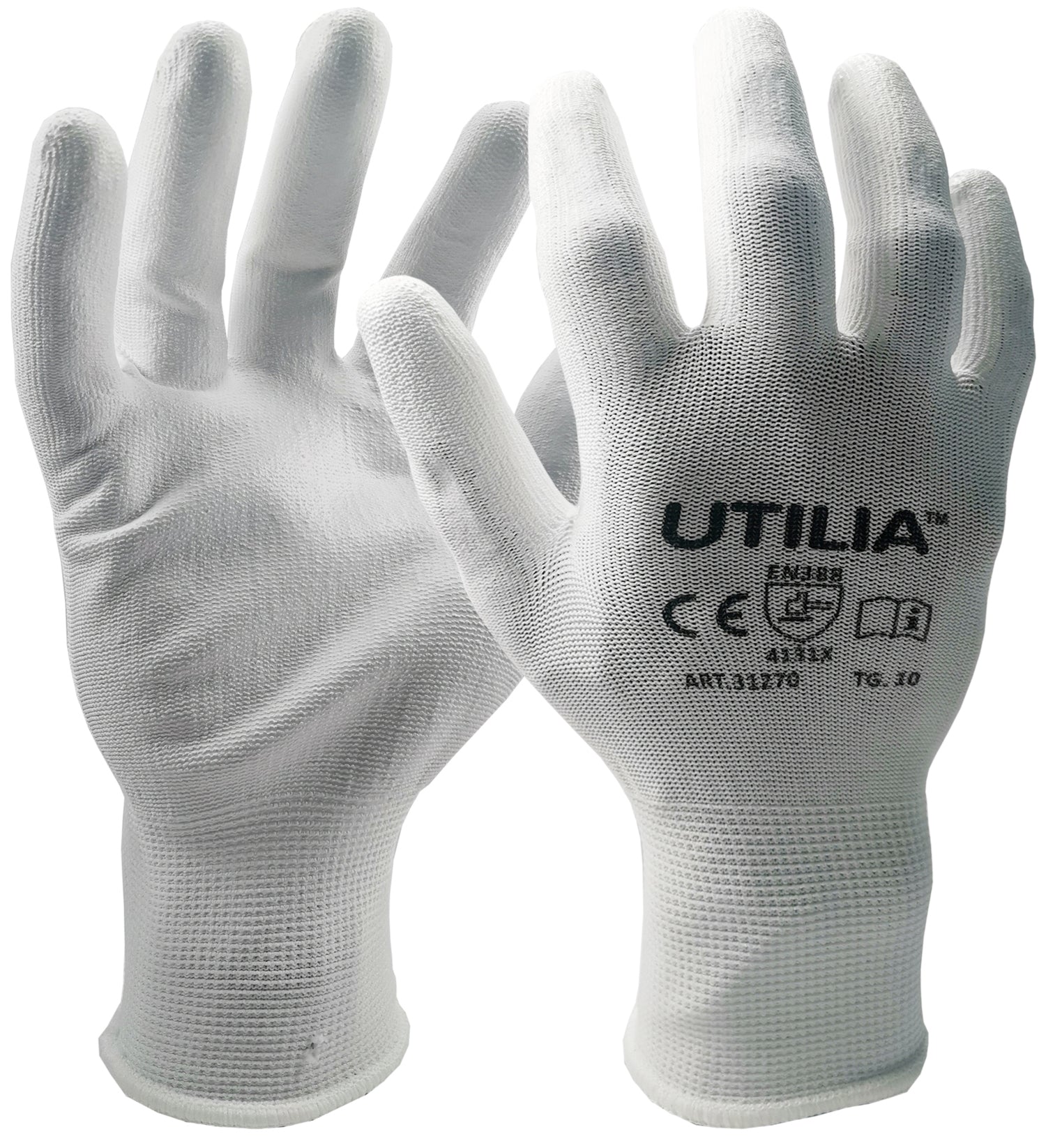 Utilia GUANTI IN POLIURETANO Col. Bianco tg. 9 12.00 paia