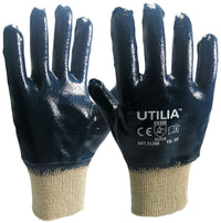 Utilia GUANTI N.B.R. CON POLSINO A MAGLIA Col. Blu tg.10 12.00 paia