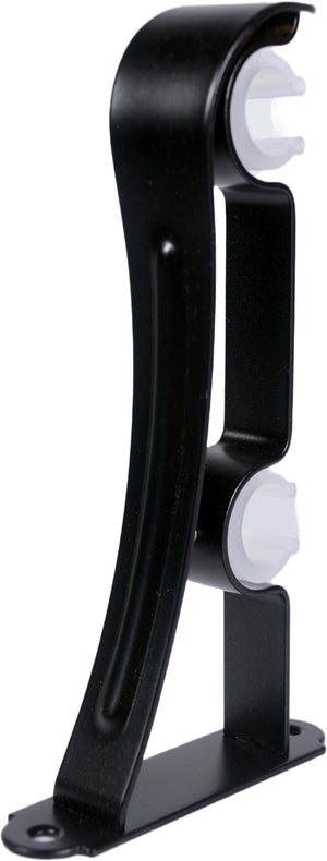 Utilia MENSOLA DOPPIA PER BASTONI Ø mm. 22 col. Nero