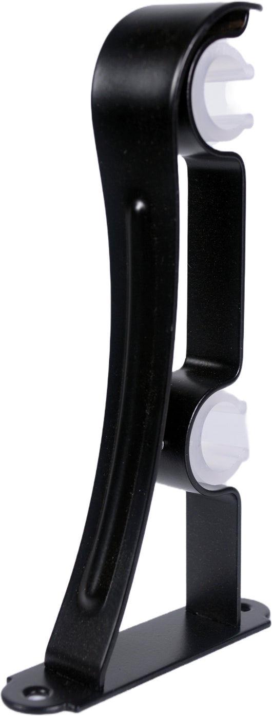 Utilia MENSOLA DOPPIA PER BASTONI Ø mm. 22 col. Nero