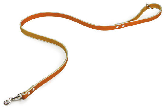 Utilia Pet GUINZAGLIO IN CUOIO DI BUFALO cm. 110x1,5 col. Arancione 6.00 pz