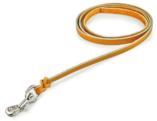 Utilia Pet GUINZAGLIO IN CUOIO DI BUFALO cm. 200x1,3 col. Arancione