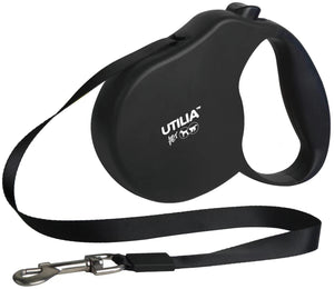 Utilia Pet GUINZAGLIO RETRATTILE A NASTRO  SMALL mt. 4 per cani fino a kg. 11 col. Nero