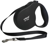 Utilia Pet GUINZAGLIO RETRATTILE A NASTRO MEDIUM mt. 5 per cani fino a kg. 18 col. Nero