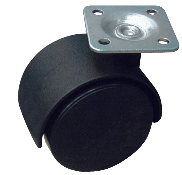 Utilia RUOTA GIREVOLE PER MOBILI CUFFIA NYLON  mm. 40-piastra mm. 38x38 4.00 pz