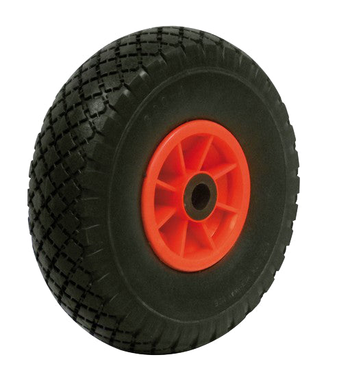 Utilia RUOTA PIENA PER CARRELLI PORTASACCHI cerchione plastica Ø mm.260 foro Ø mm. 16