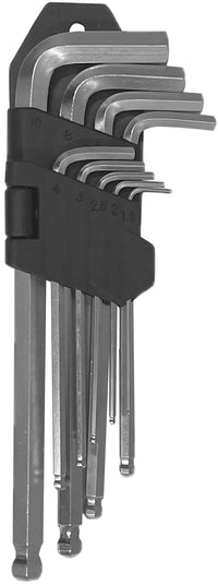 Utilia SERIE CHIAVI MASCHIO ESAGONALI LUNGHE CON TESTE A SFERA pz. 9