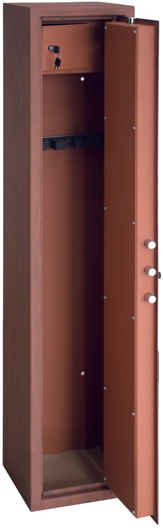 Utilia TOP Security ARMADIO PORTAFUCILI EFFETTO LEGNO 4 posti mm.300x250x1480 h