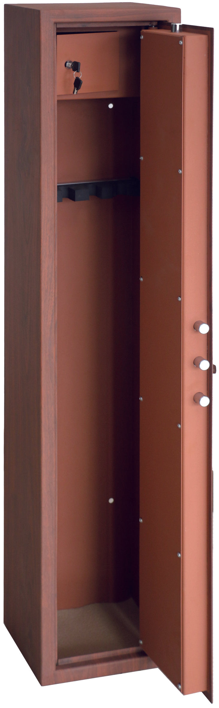 Utilia TOP Security ARMADIO PORTAFUCILI EFFETTO LEGNO 4 posti mm.300x250x1480 h