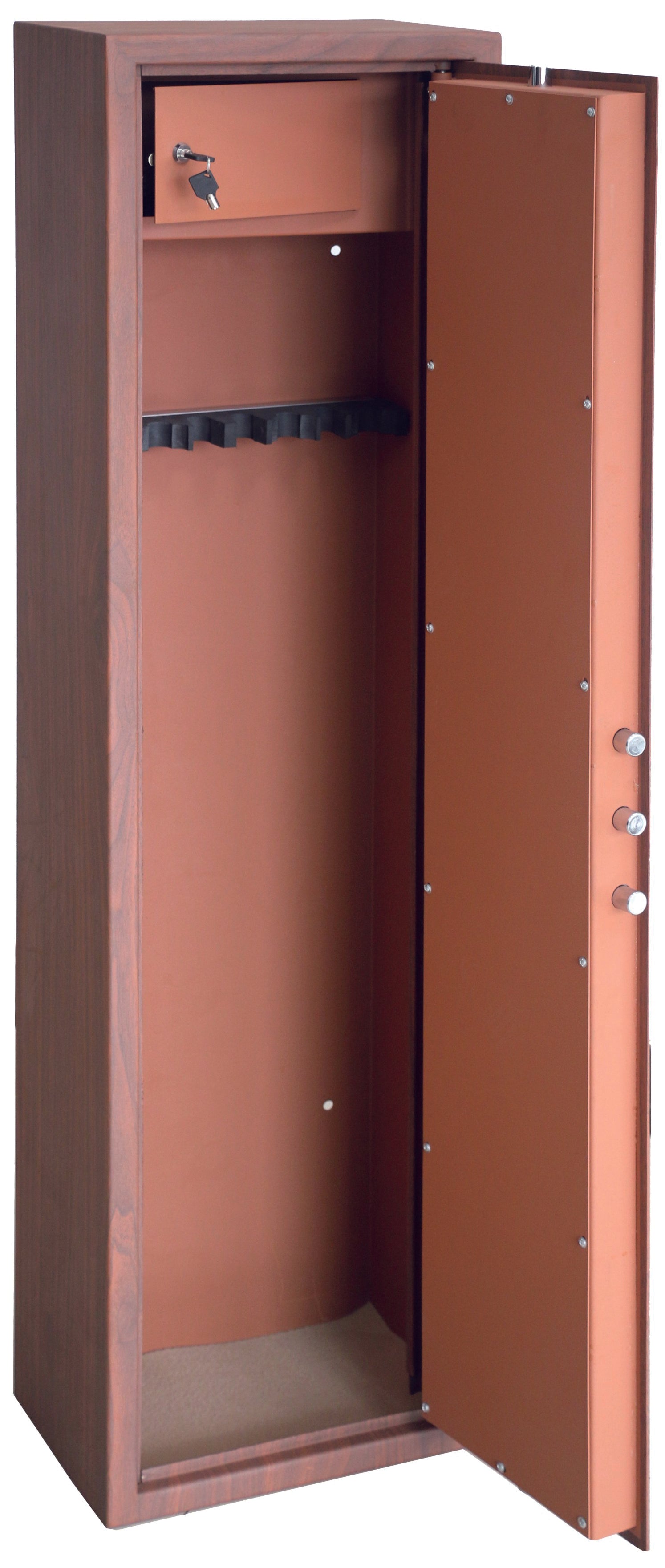 Utilia TOP Security ARMADIO PORTAFUCILI EFFETTO LEGNO 8 Posti mm.400x280x1480 h