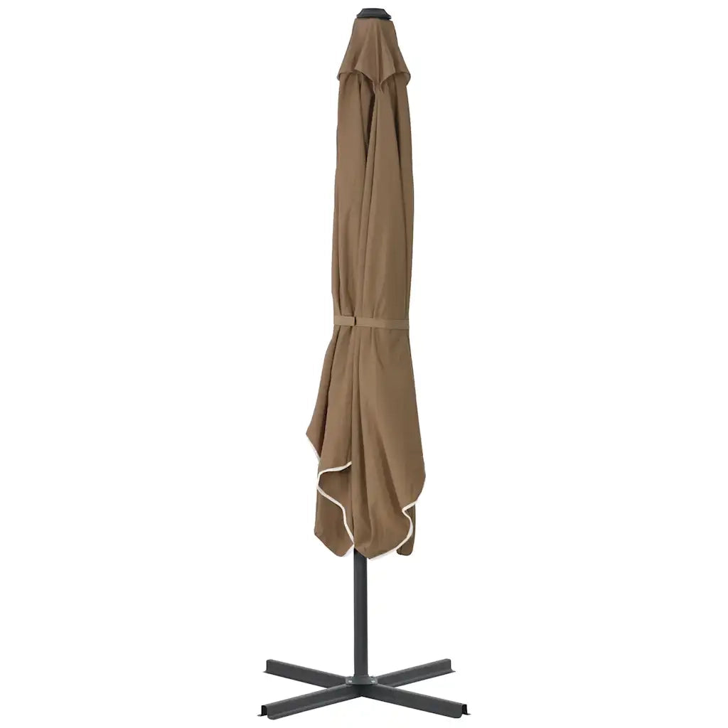 Ombrello | Parasolne da Esterni con Palo in Acciaio 250x250cm Tortora