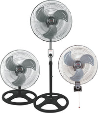 VENTILATORE 3 IN 1 (Piantana-Tavolo-Muro) 65 W  Ø cm. 45