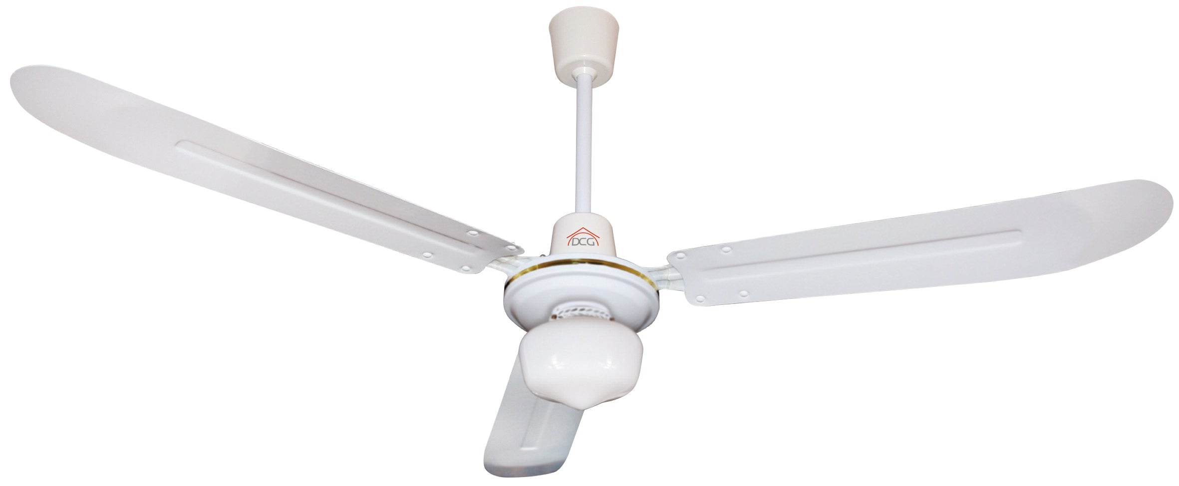 VENTILATORE DA SOFFITTO CON 3 PALE IN METALLO CON LUCE 60 W Ø cm. 140