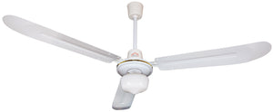 VENTILATORE DA SOFFITTO CON 3 PALE IN METALLO CON LUCE 60 W Ø cm. 140