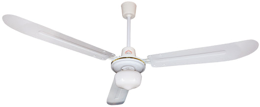 VENTILATORE DA SOFFITTO CON 3 PALE IN METALLO CON LUCE 60 W Ø cm. 140