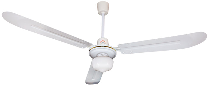 VENTILATORE DA SOFFITTO CON 3 PALE IN METALLO CON LUCE 60 W Ø cm. 140
