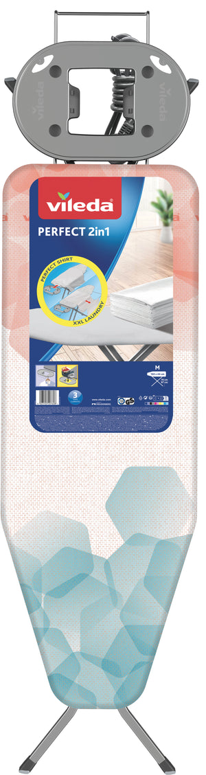 Vileda ASSE DA STIRO PERFECT 2 IN 1 IN ACCIAIO piano cm. 122x44