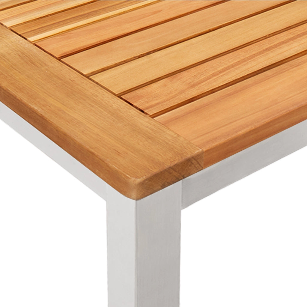 Set da Pranzo da Giardino  da 5 Pezzi in Legno Massiccio di Acacia