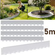 Grasrand Metallizzato Completo da 5m - Argento - Set Completo da 5 Pezzi (Totale Lunghezza 5m) - Bordi di Giardino e Gazon con 60 Spine, 100x5cm