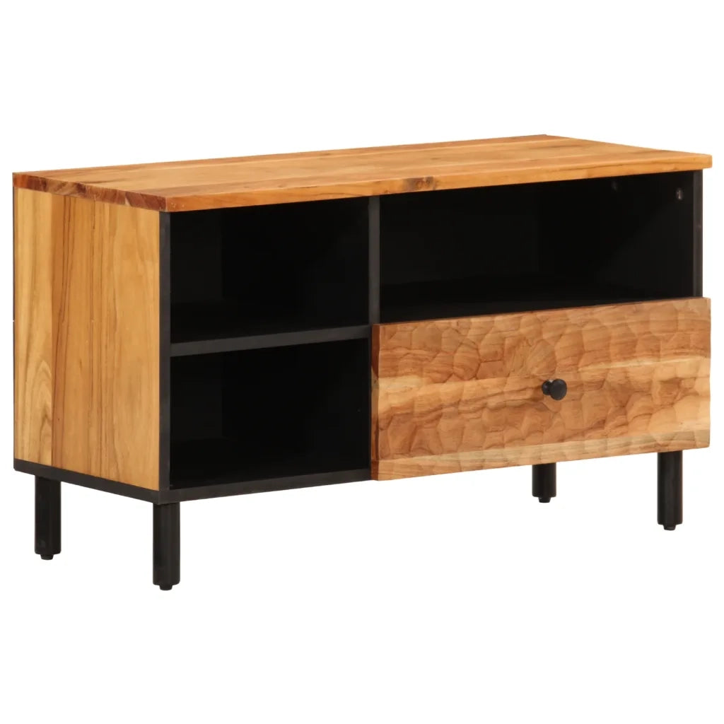 Mobile Porta TV 80x33x46 cm in Legno Massello di Acacia 356872