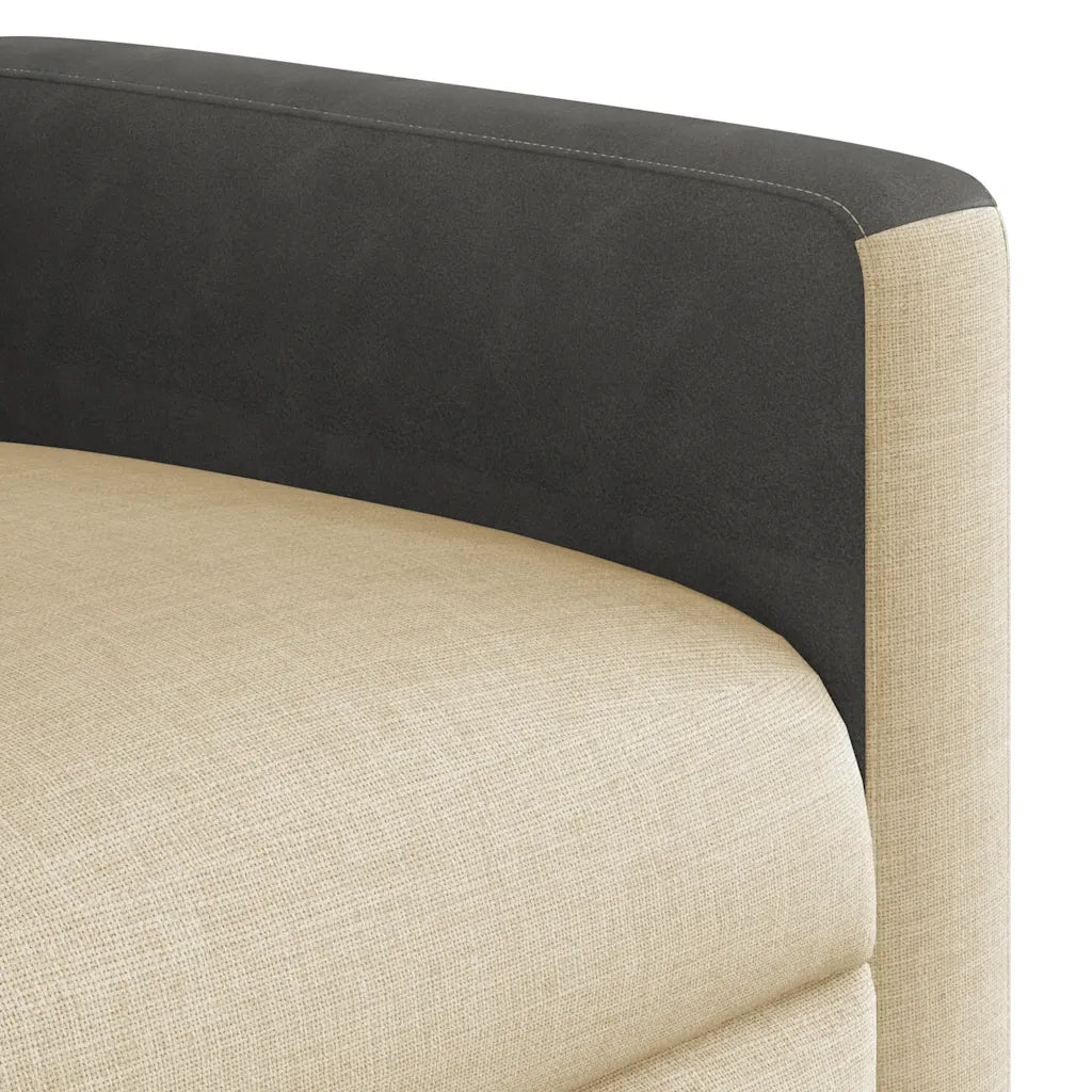 Divano Sedia-Poltrona Reclinabile in Tessuto Crema 394102