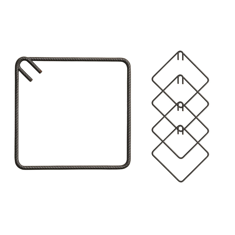 Staffe antisismiche armatura ferro 35x35 cm strutture cemento formati multipli *** pezzi 20, confezione 1