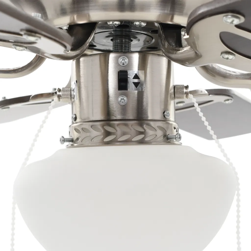 Ventilatore da Soffitto Decorato con Luce 82cm Marrone Scuro CFW1827668