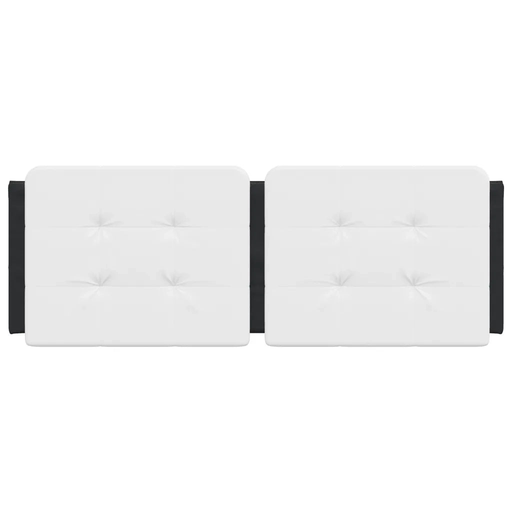 Cuscino Testiera Bianco e Nero 140 cm in Similpelle