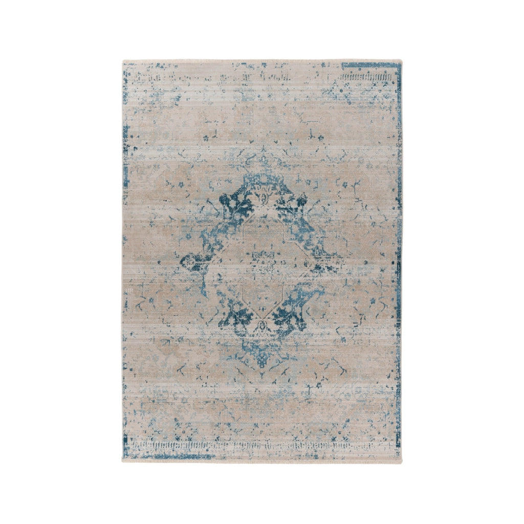 Tappeto Milan Vintage in blu e beige