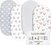 Pacco di 4 Protezioni per Materassi Bambini, Teli per Letto Bambino Oeko-tex100, Teli per Letto per Culla, Teli per Culla per Carrietta, 81 x 41 cm, Teli per Carrietta, Culla, lettino (per la protezione da abrasione)