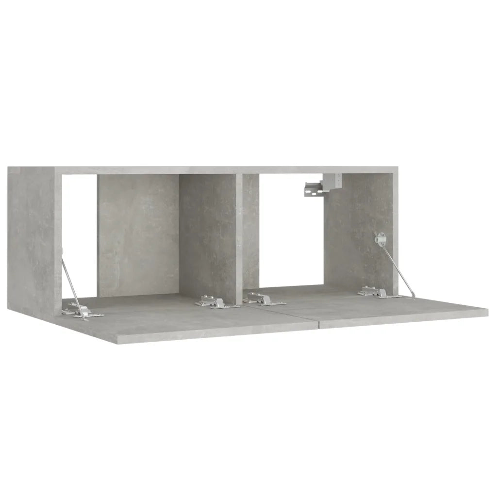 Set Mobili Porta TV 8pz Grigio Cemento in Legno Multistrato