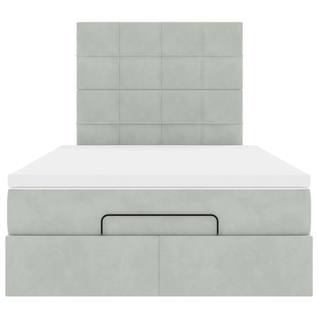 Struttura Letto Pouf con Materassi 120x190 cm Velluto 3314306
