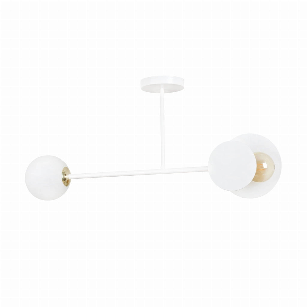 Plafoniera Emibig Minerva bianca 2xE27 vetro 80cm dimmerabile