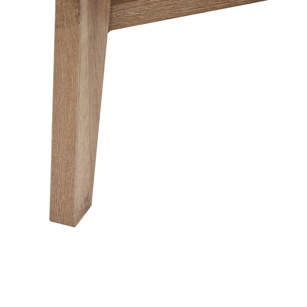 Tavolino rustico con mensola in legno chiaro 40 x 50 x 100 cm stile rustico per soggiorno