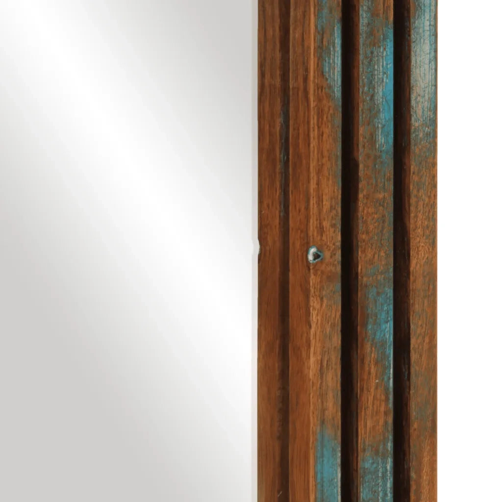 Specchio da Bagno 50x70 cm in Legno Massello di Acacia e Vetro 377593