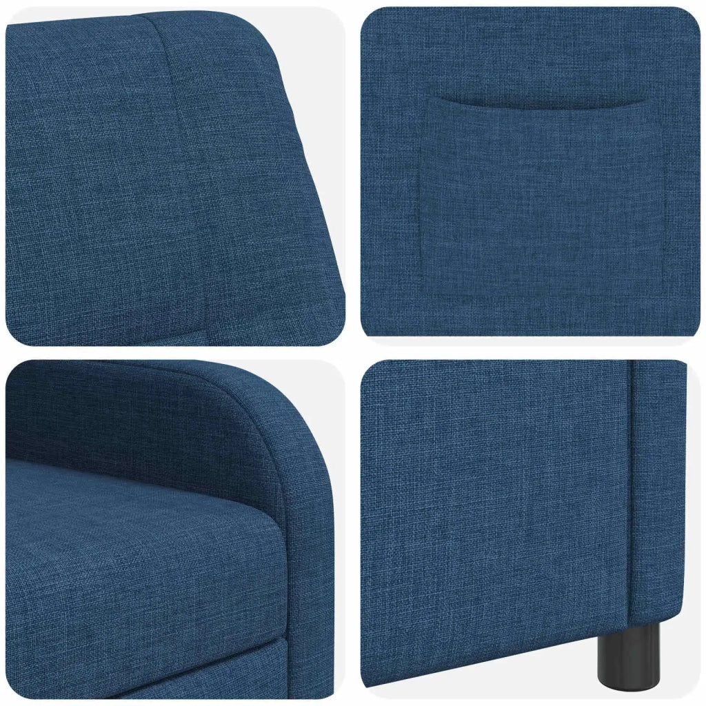 Divano Sedia-Poltrona reclinabile Blu Tessuto 910592