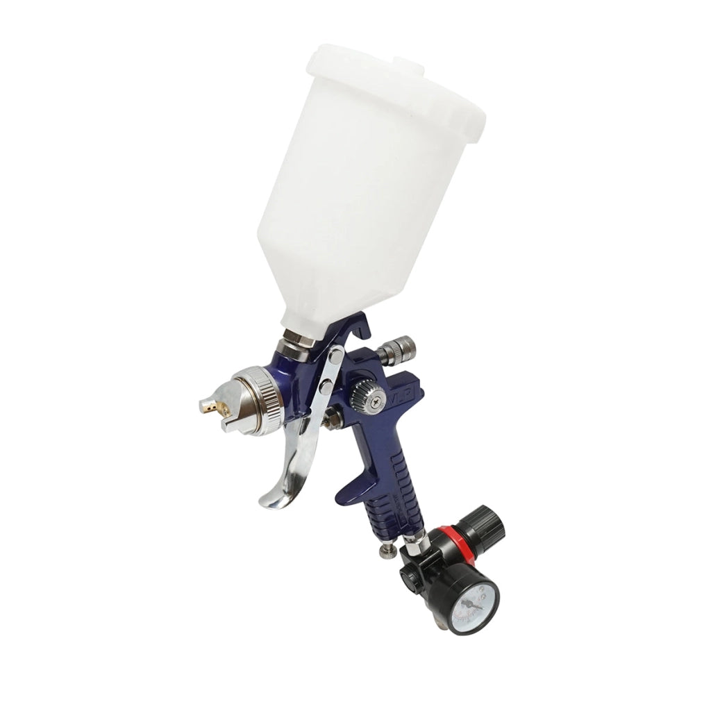 Set di pistola a spruzzo per verniciatura da 600 ml con regolatore di pressione dell'aria, ugello HVLP da 1,4/1,7 mm, pressione massima 3,1 bar.