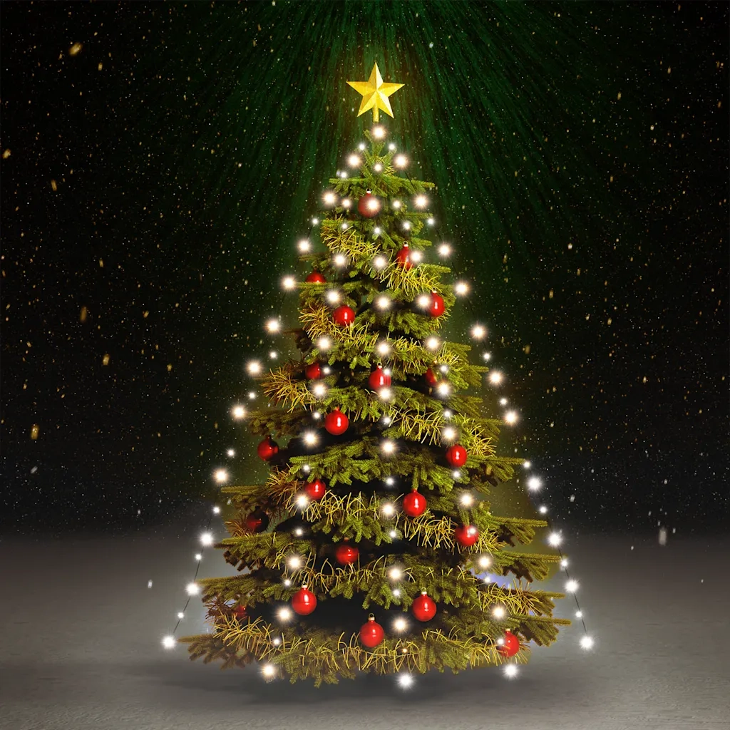 Rete di Luce per Albero di Natale 150 LED Bianco Freddo 150 cm CFW3797989