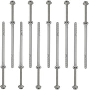 Set di Viti a Tappo Autoimpianto da 10 - Ø 10 x 200 mm - Ø 7 x 210 mm - Inox - Materiale di Fissaggio Duraturo