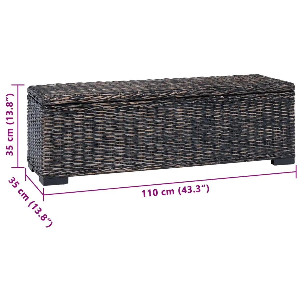 Scatola di Stoccaggio con archiviazione Nero 110 x 35 x 45 cm 344883