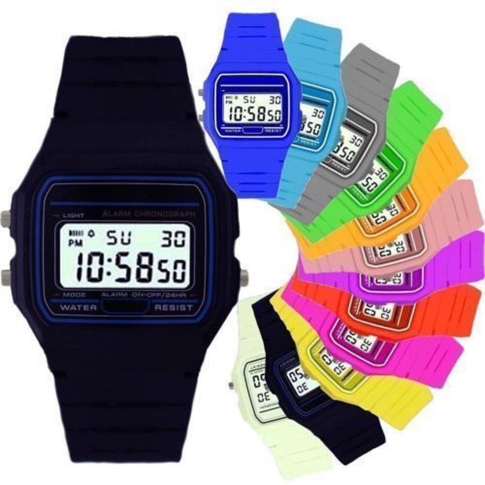 Trade Shop - Orologio Digitale Sport Con Cinturino In Silicone Colorato Per Uomo Donna Unisex -