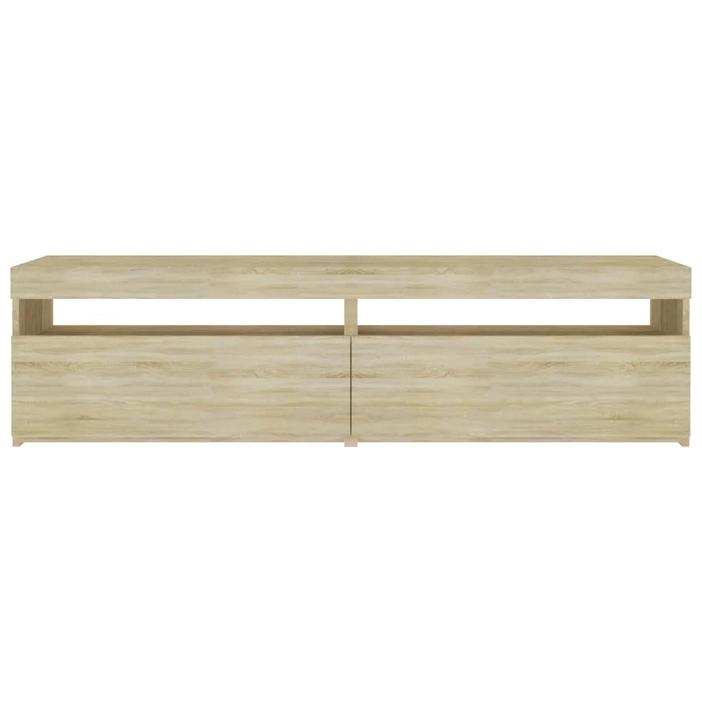 Mobili Porta TV con Luci LED 2 pz | Armadietto TV | Mobile Porta TV Rovere Sonoma 75x35x40 cm