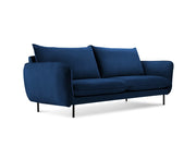 Cosmopolitan Design - Divano "Vienna" 2 posti in velluto blu reale 