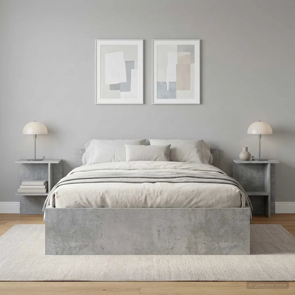 Tavolino da salotto 2 pcs Grigio Cemento 40 x 30 x 49 cm 8001070