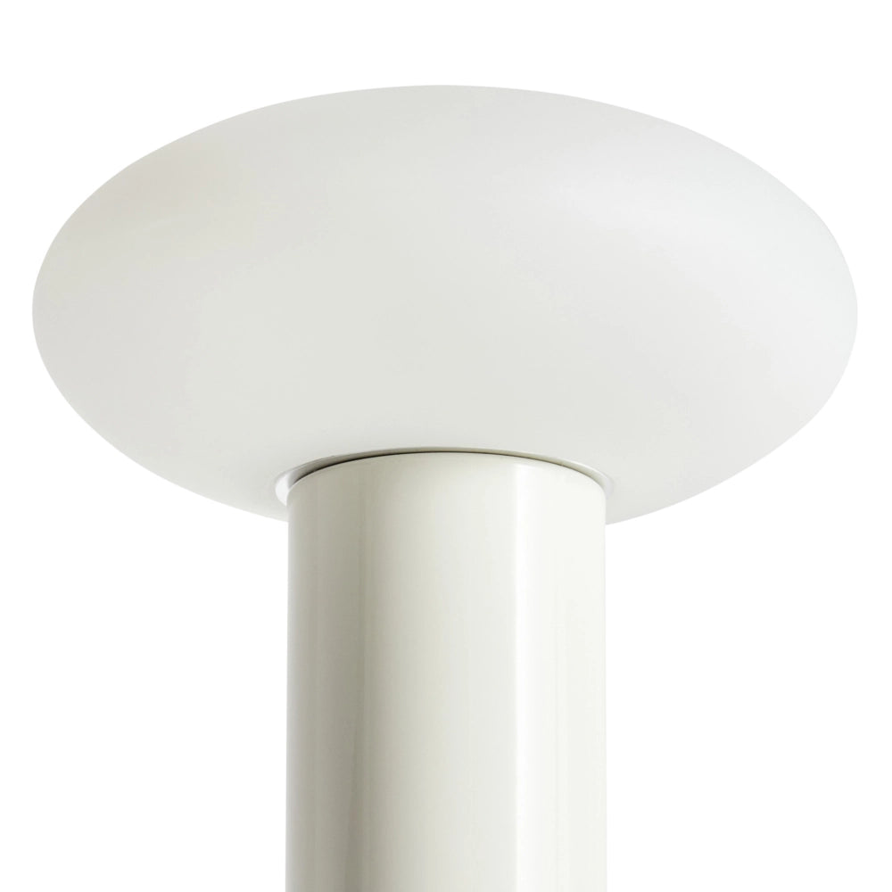 Lampada da tavolo in ferro con luce LED senza fili fungo bianco stile moderno
