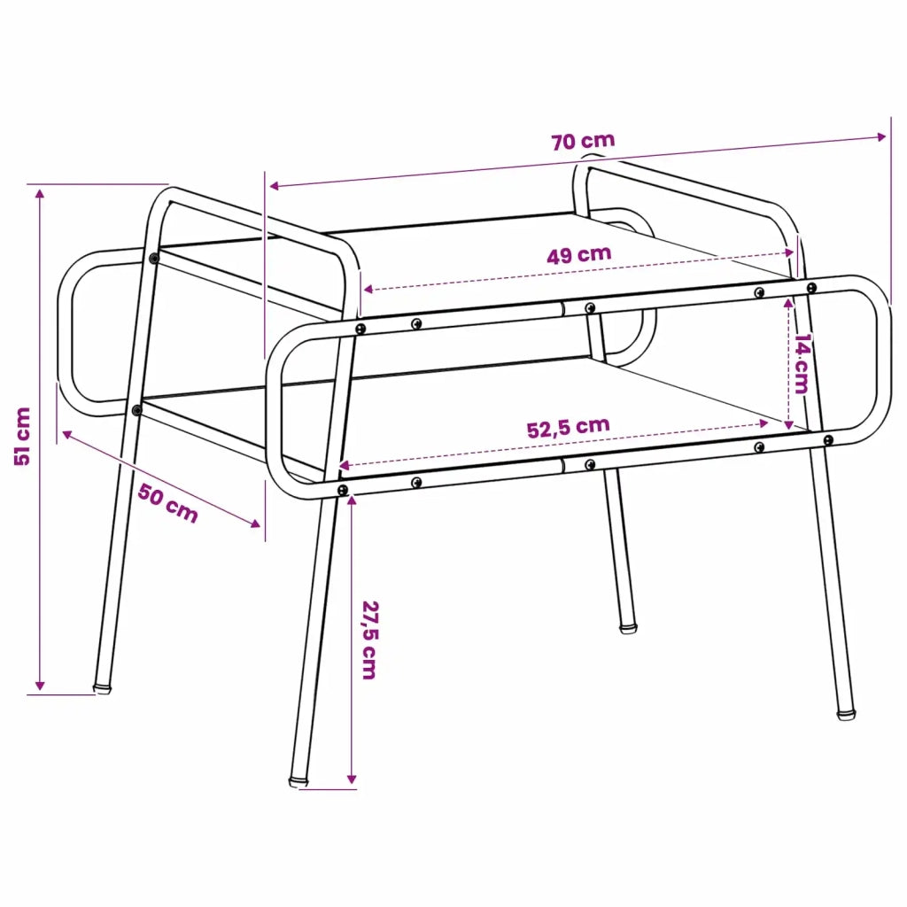 Tavolino da salotto Legno antico 70 x 50 x 51 cm 8007772