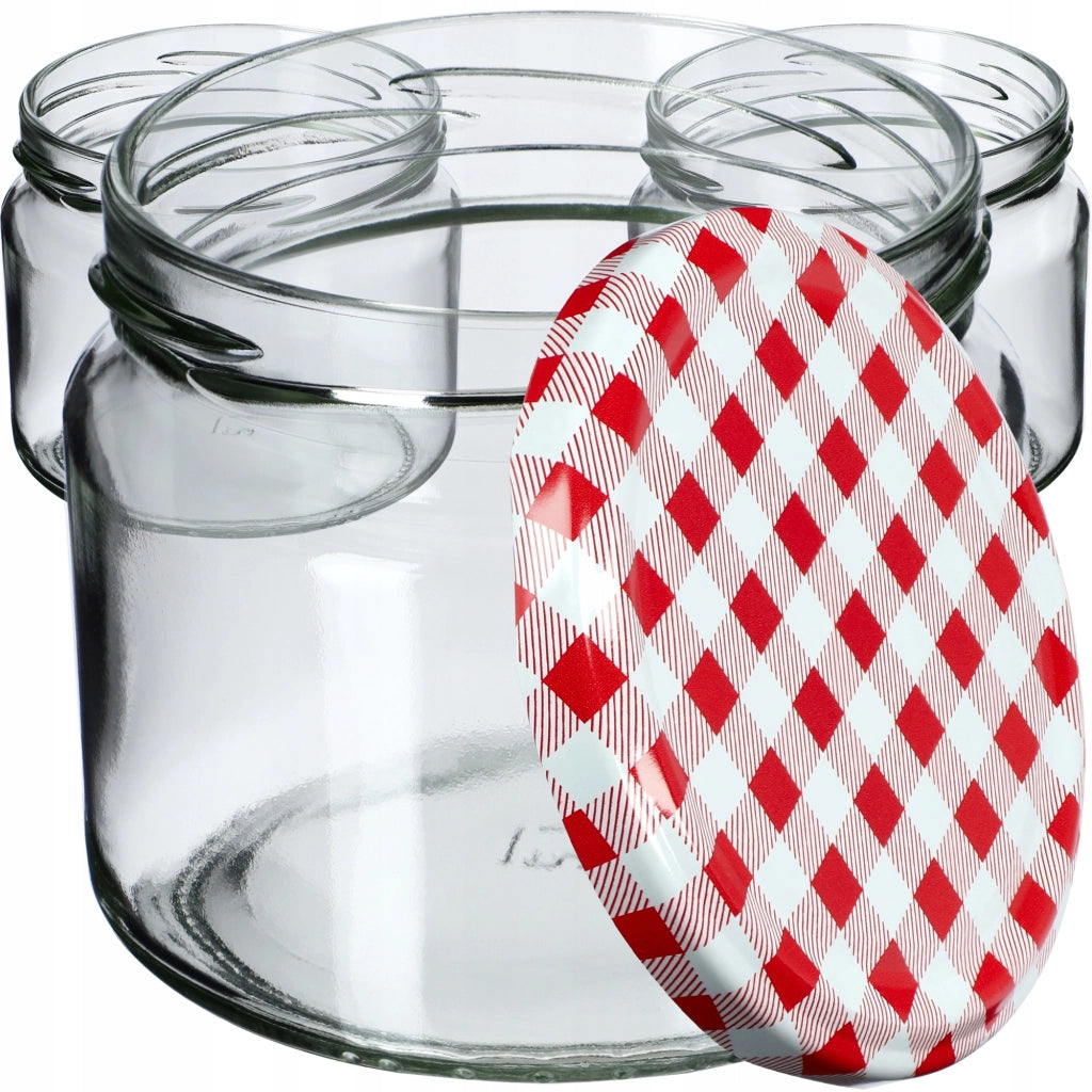 KADAX Sonka vasetti 330ml 50pz 82mm + coperchio "Red Grid"